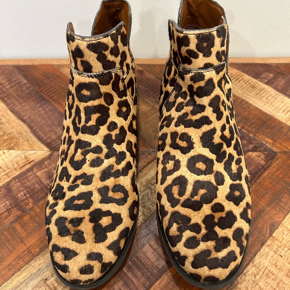 Franco Sarto Leopard Print Ankle Booties